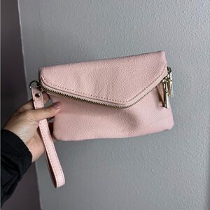 Soft pink clutch